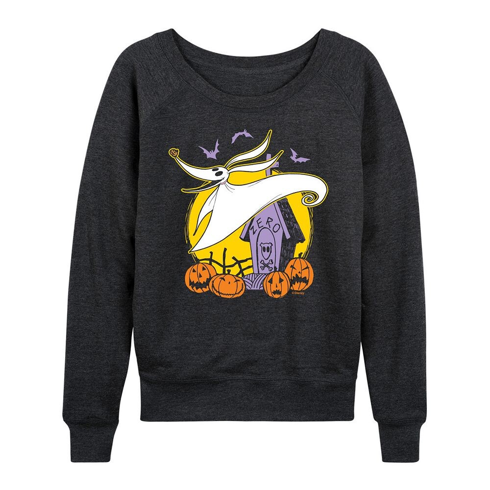 

Легкий женский свитшот из френч терри Disney's Nightmare Before Christmas Zero, цвет Heather Charcoal