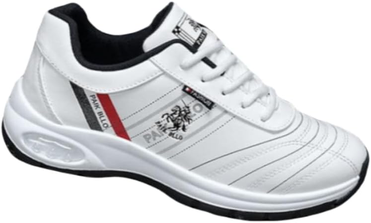 

Стильные кожаные повседневные мужские туфли - дышащие кроссовки для бега для повседневного комфорта и активного образа жизни Hoalox, белый