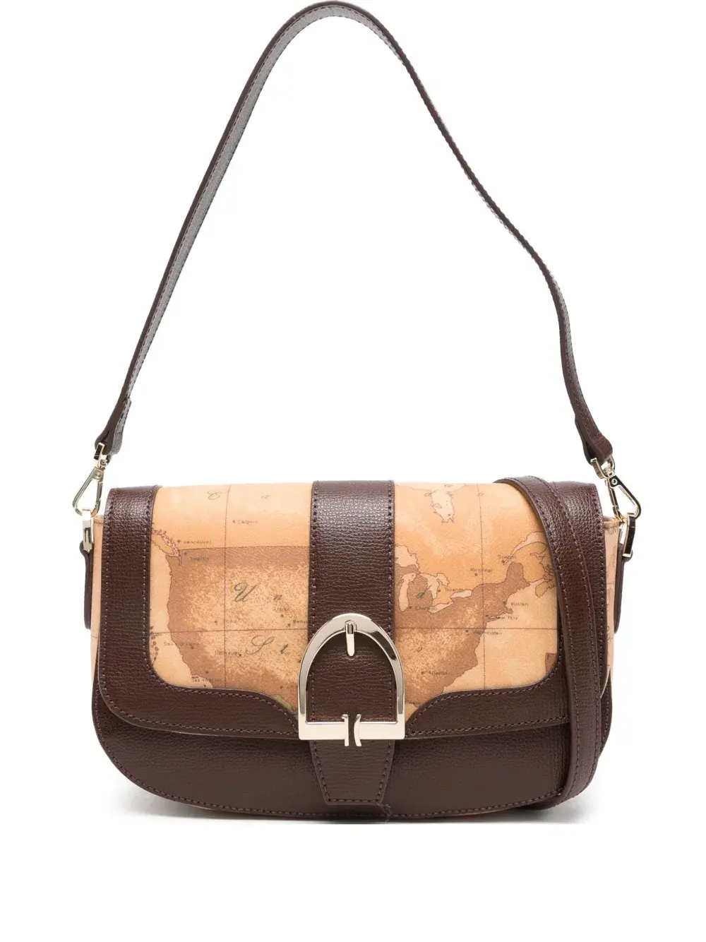 

Сумка на плечо с пряжкой и принтом ALVIERO MARTINI 1° CLASSE, коричневый