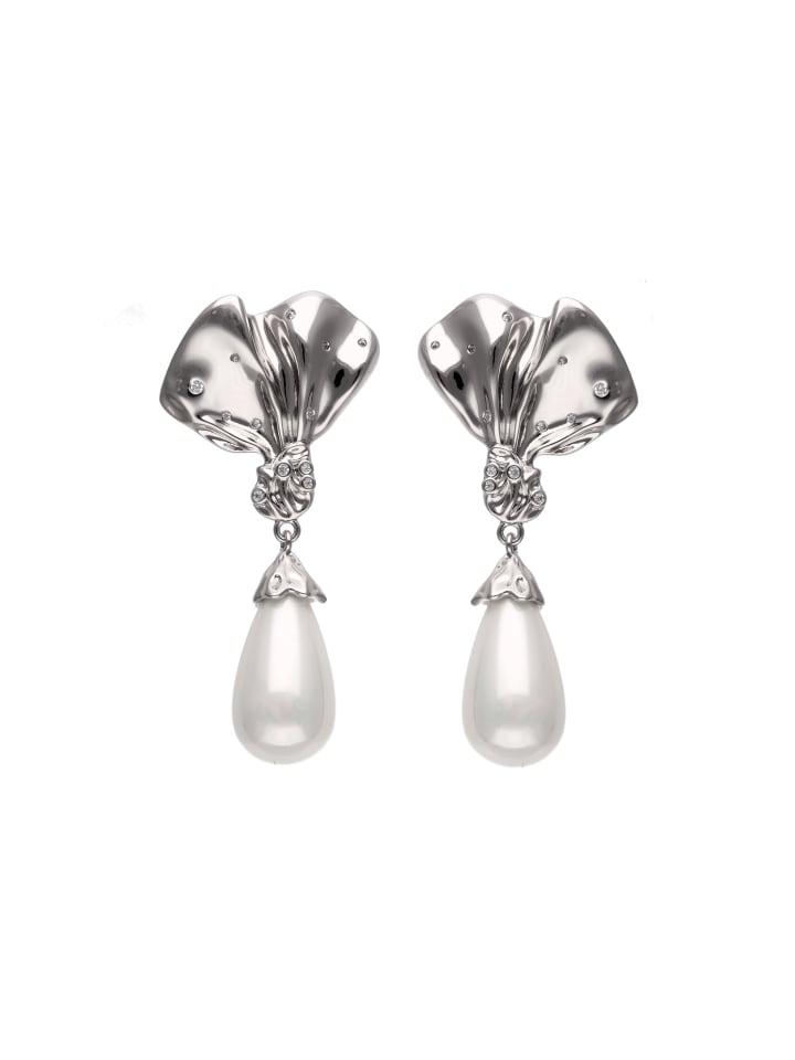 

Faina Женские висячие серьги серебристо-белого цвета