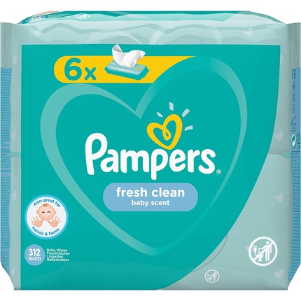 

Детские салфетки Fresh Clean, белые, 312 шт. Pampers