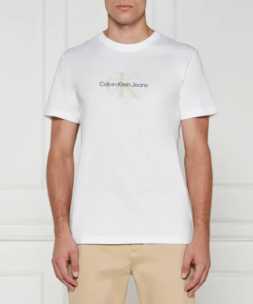 

Потертая футболка Regular fit Calvin Klein Jeans, белый