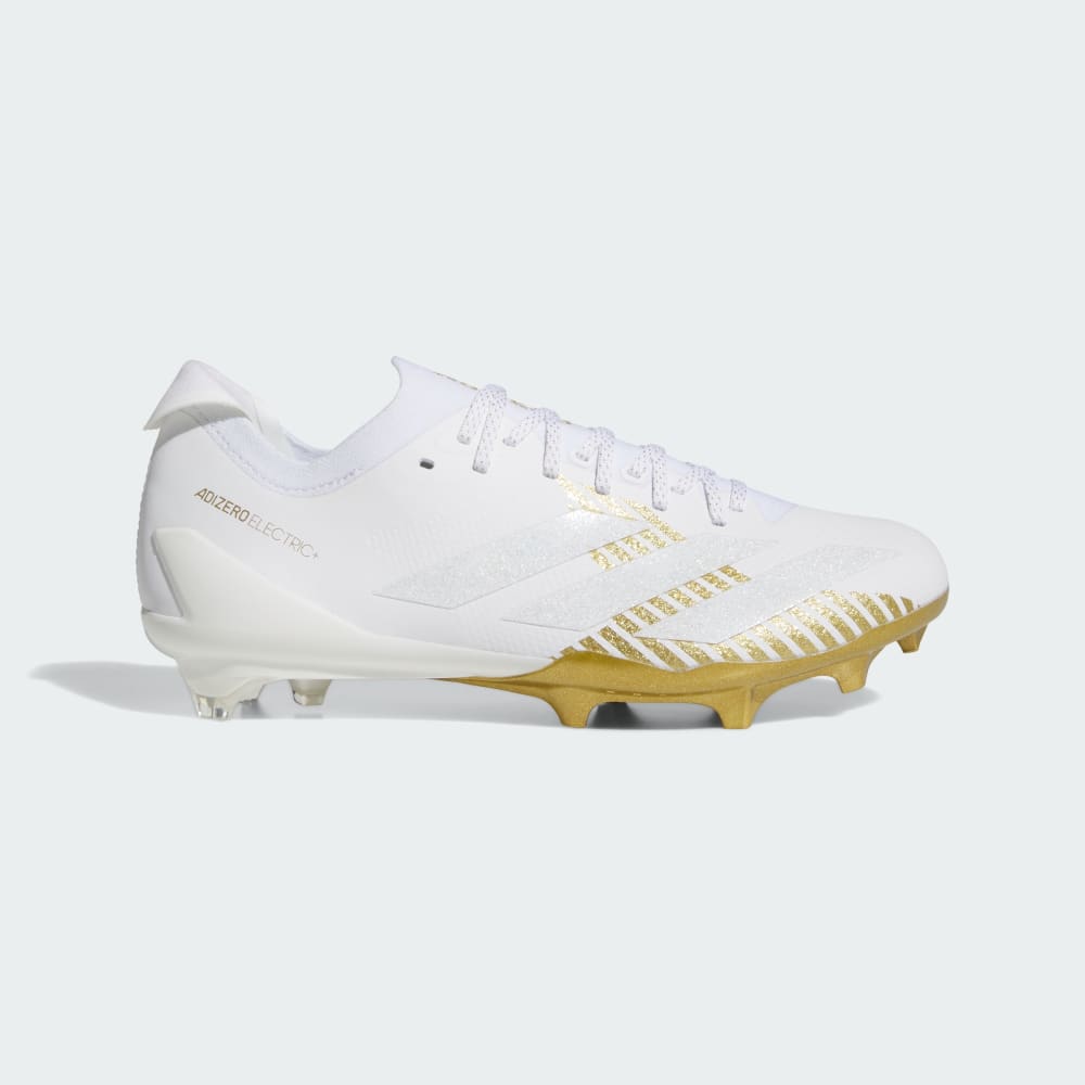 

Бутсы Adidas Adizero Electric + II Football Cleats, цвет Cloud White/Cloud White/Gold Metallic