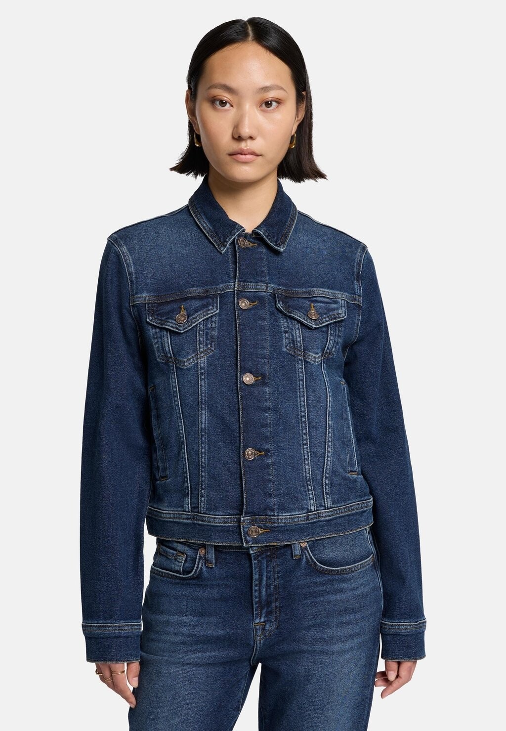 

Джинсовая куртка 7 for all mankind, темно-синий