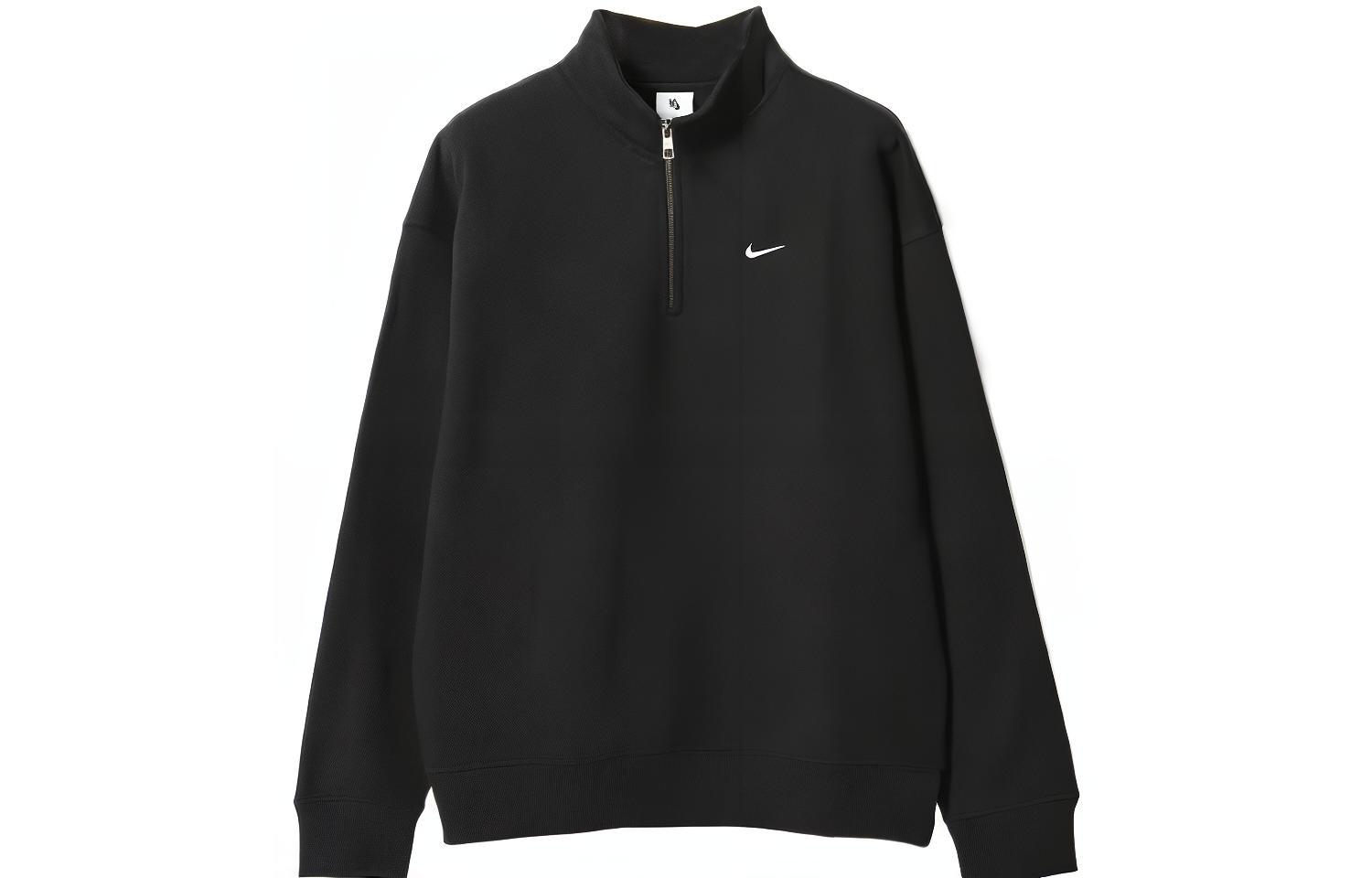 

Nike Мужские толстовки Daily Vintage Collection, черные, с воротником-стойкой, средней и стандартной длины