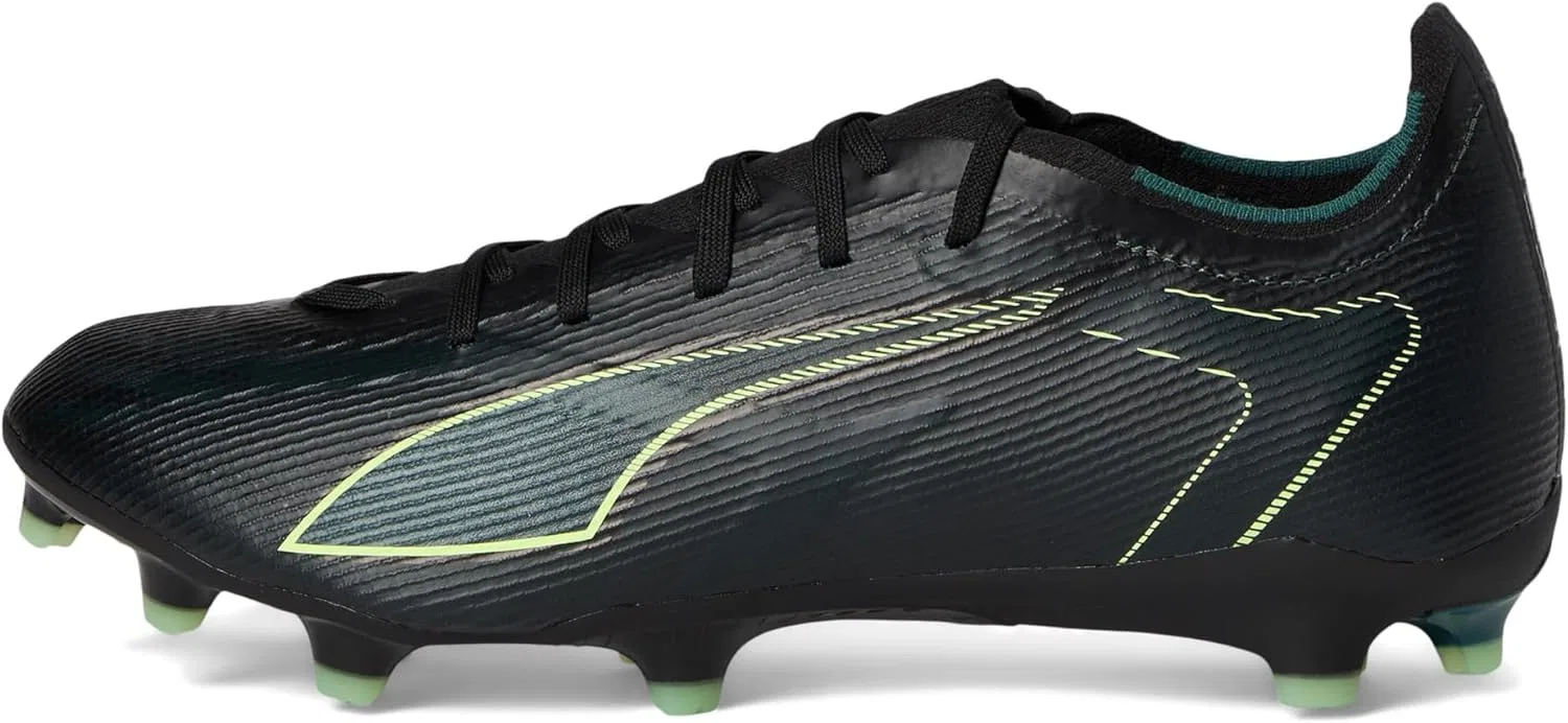 Мужские футбольные бутсы PUMA Ultra Match для твердого искусственного покрытия, Black Fizzy Light Green Terrain Ah25 — фото 4
