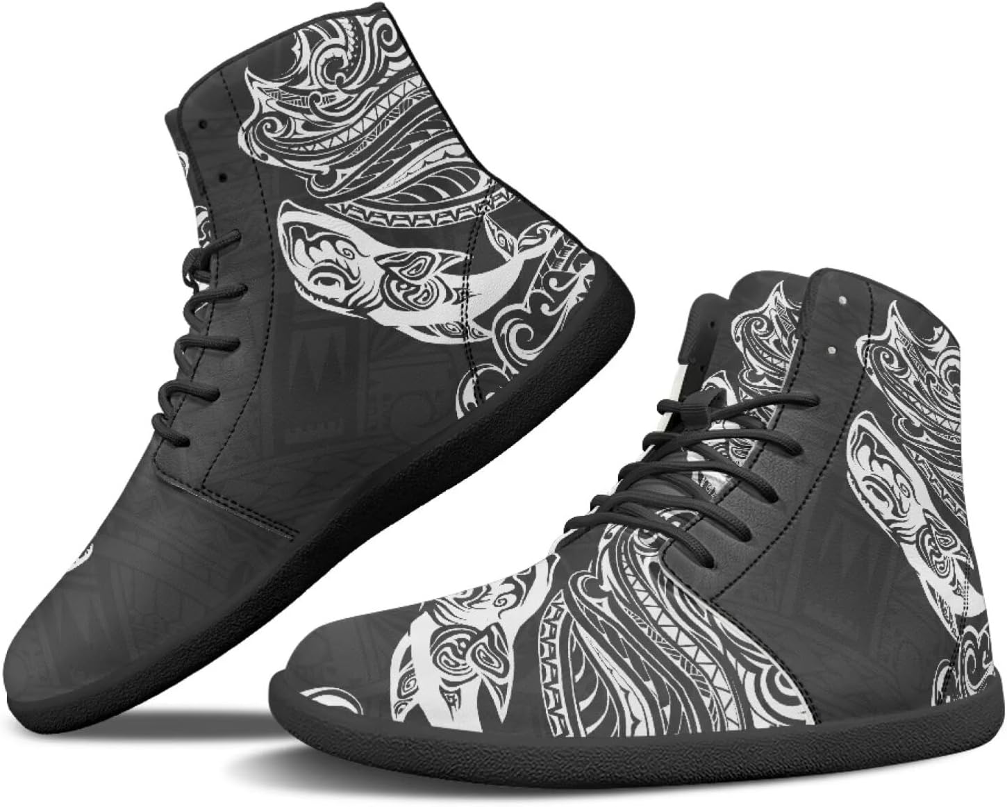 

Мужские кроссовки Binienty для тренировок, с высоким голенищем, из PU-кожи, минималистичные, с нулевым перепадом, женские широкие кроссовки с плоским носком, черный