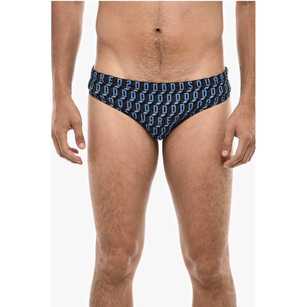 

Плавки-брифы с монограммой по всей поверхности Dsquared2, Blue