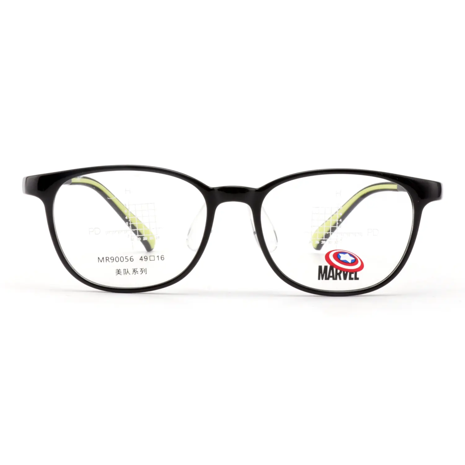 

MARVEL Круглая оправа для очков детская, Bright Black C011