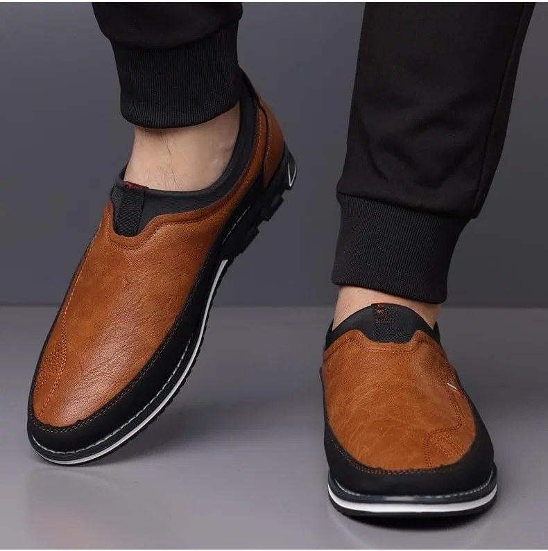 Лоферы, замшевые, Mens, Leather Loafers Slip-On Moccasins Suede Dress Shoes, оранжевый Hhhchpm — фото 4