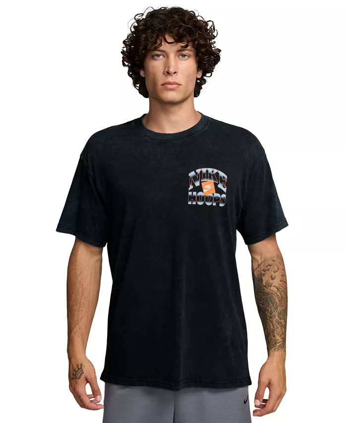 

Мужская футболка Max90 Loose-Fit с баскетбольным принтом Nike, черный