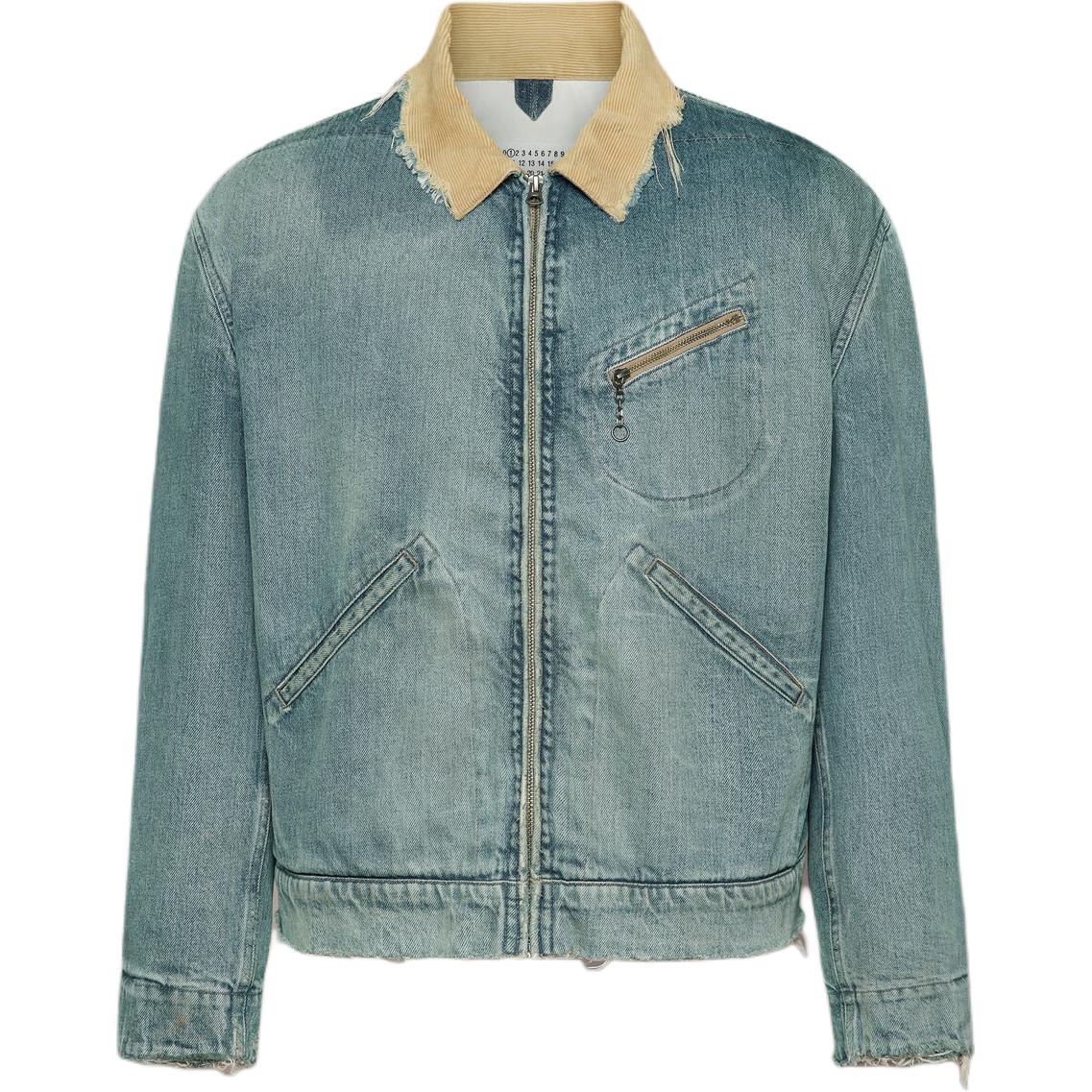 

Maison Margiela Застёгивающаяся на молнию джимсовая бомбер, Light Blue