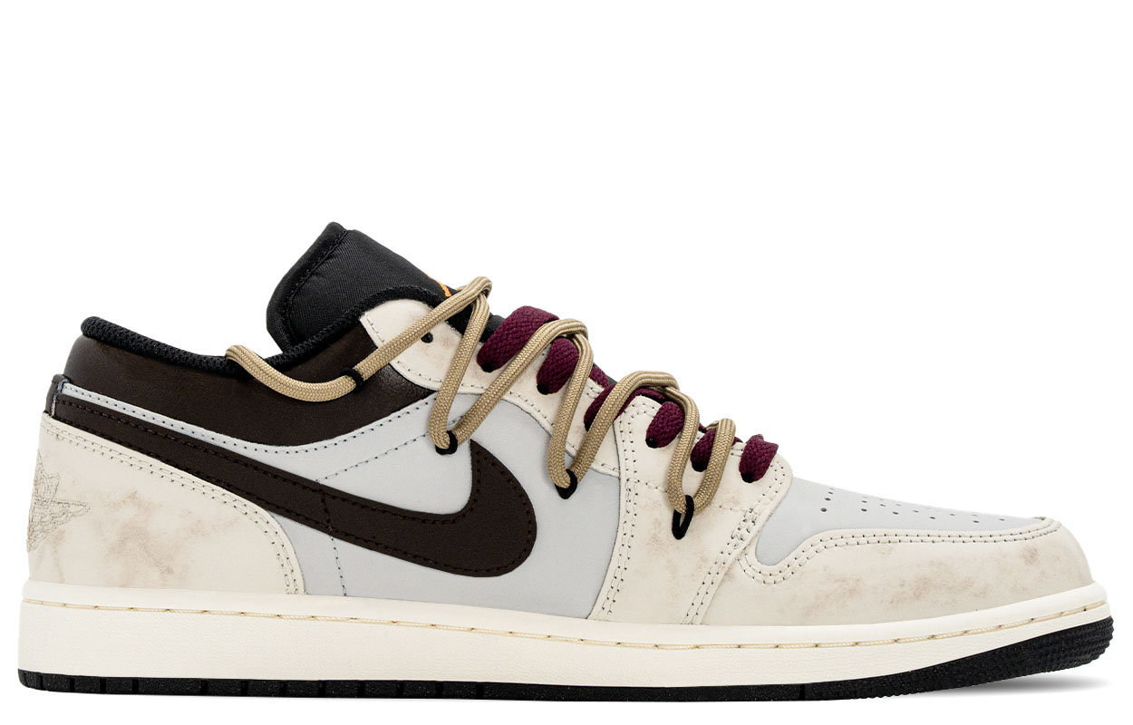 Jordan Кроссовки Air 1 Roman Brown Abrasion Resistant Low top Vintage Basketball Shoes Men's Brown — фото 3