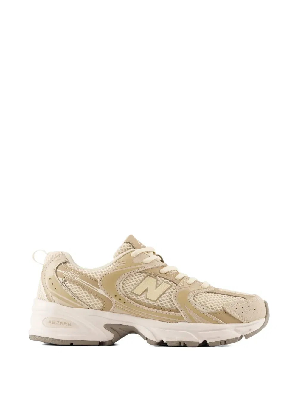 Кроссовки 530 на шнуровке New Balance Kids, бежевый — фото 2