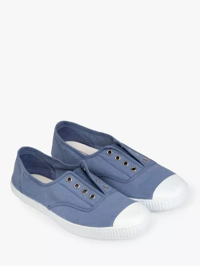 Кроссовки Trotters Adult Hampton Plum Canvas Shoes, цвет steel/blue — фото 2
