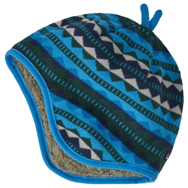 

Детская двусторонняя шапочка Patagonia, Diamond Stripe: Vessel Blue