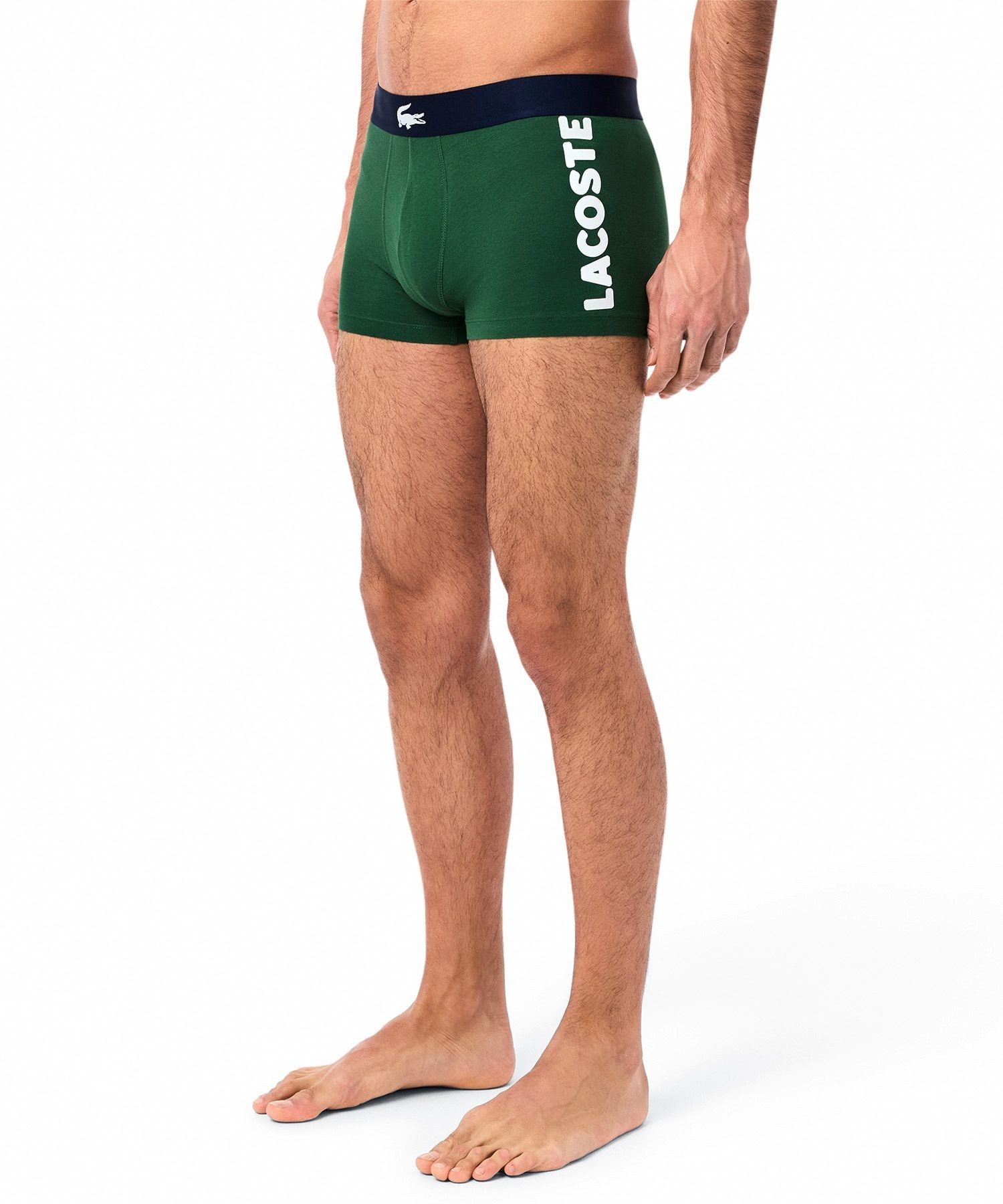 Комплект из 3 трусов-боксеров из эластичного хлопка LACOSTE, Green — фото 4