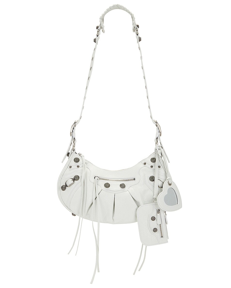 

Маленькая сумка через плечо Le Cagole Balenciaga, цвет Optic White