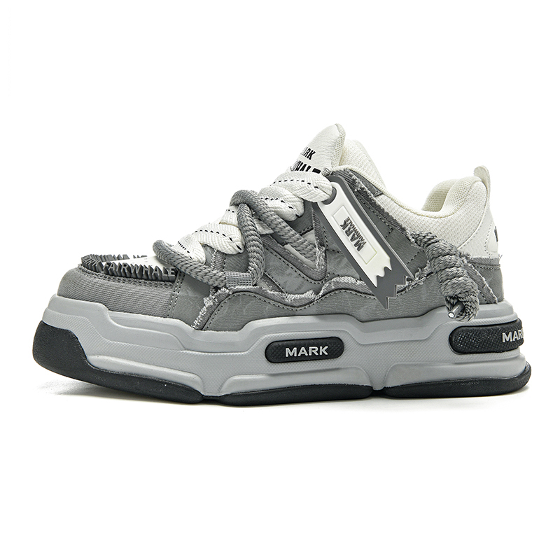 

Нескользящие, износостойкие, легкие, увеличивающие рост низкие мужские кроссовки для скейтбординга FAIRWHALE, Gray White