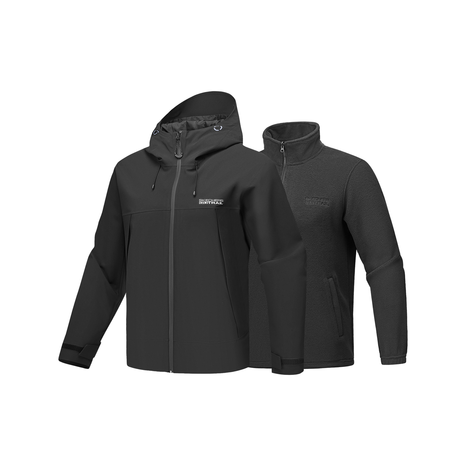 

Skechers Термостойкая износостойкая дышащая водонепроницаемая ветрозащитная ветровка, Carbon Black/0018