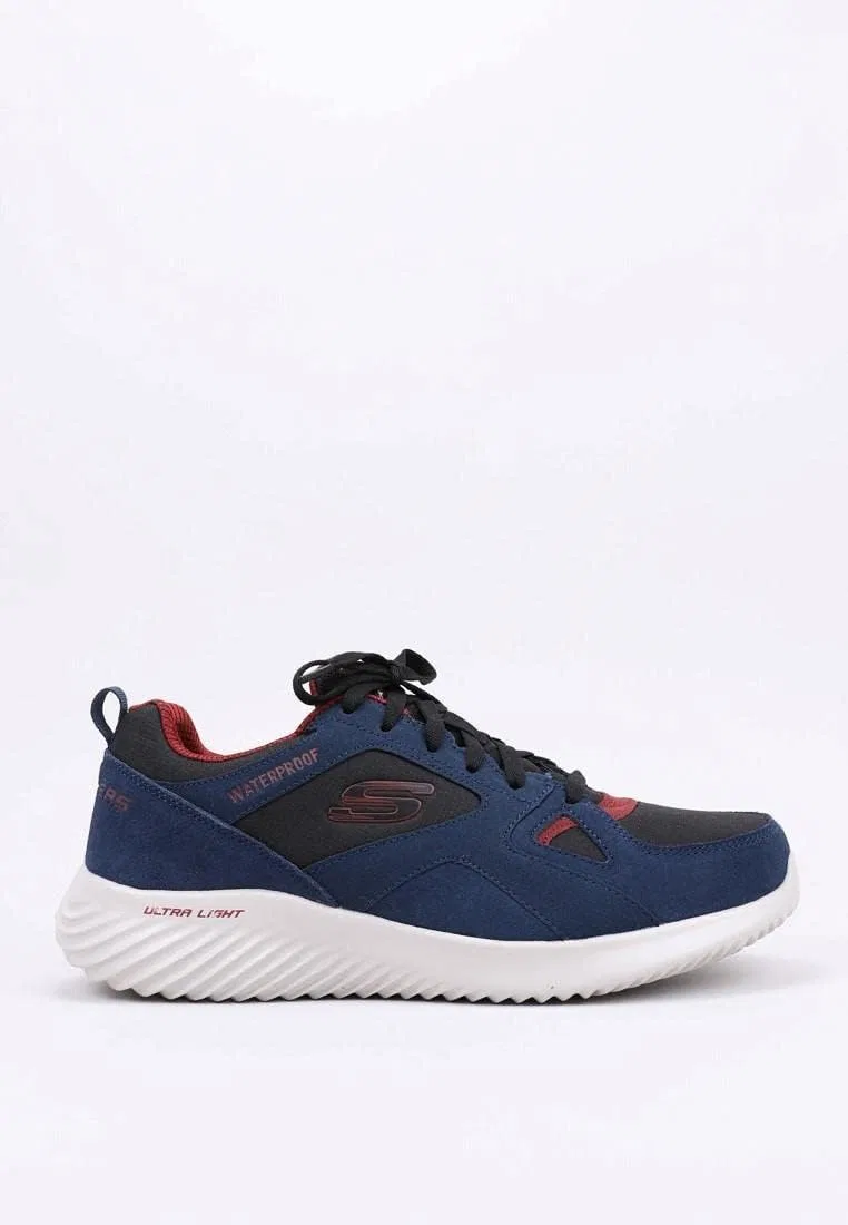 Мужские кроссовки Skechers Bounder Rivato, Navy Leather Synthetic Black Trim — фото 2
