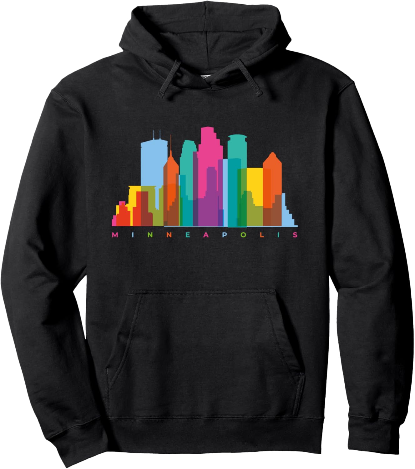 

Худи с силуэтом городского пейзажа Миннеаполиса, штат Миннесота, США Us United States City Skylines Silhouette Outline, черный