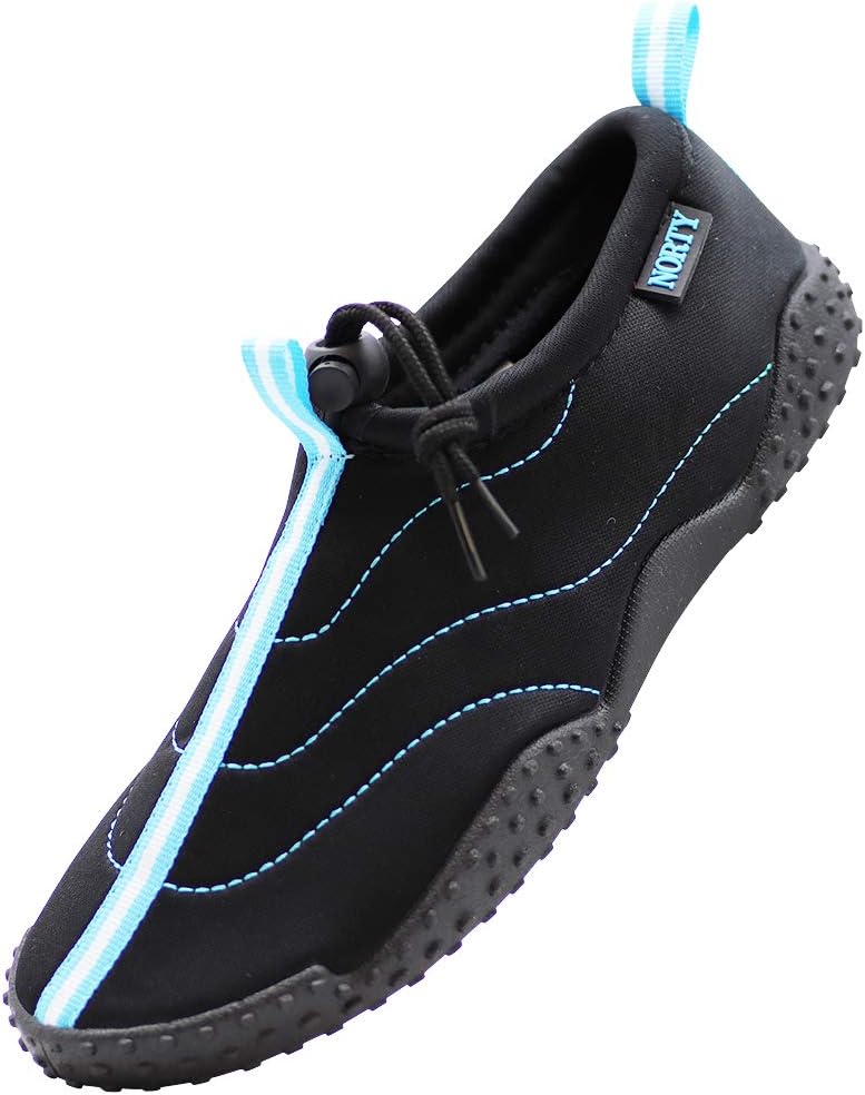 

Водные туфли для женщин, обувь для плавания для женщин, пляжная обувь для женщин, водные носки Norty, черный/бирюзовый