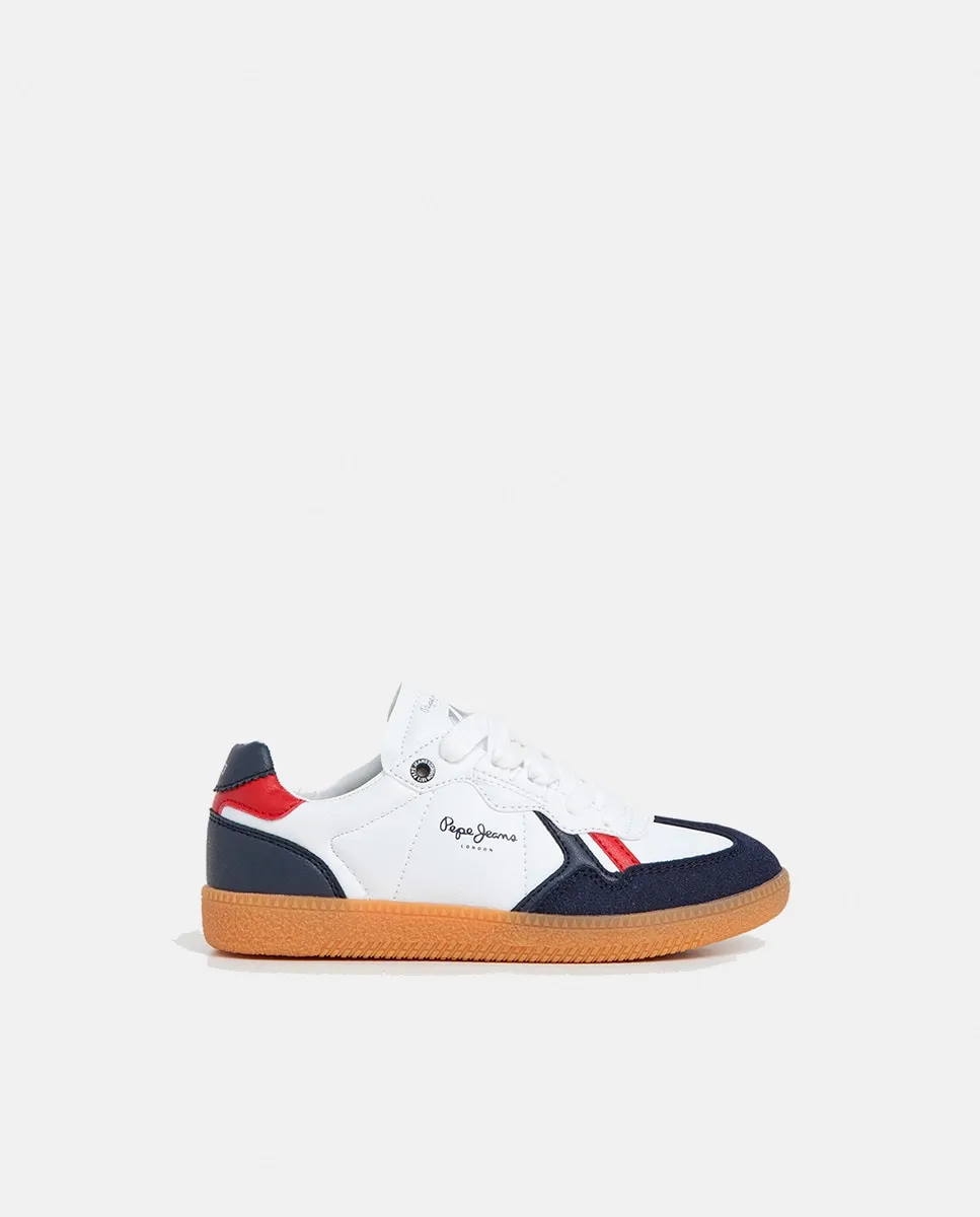 

Детские кроссовки Ball One с контрастным боковым логотипом Pepe Jeans, темно-синий