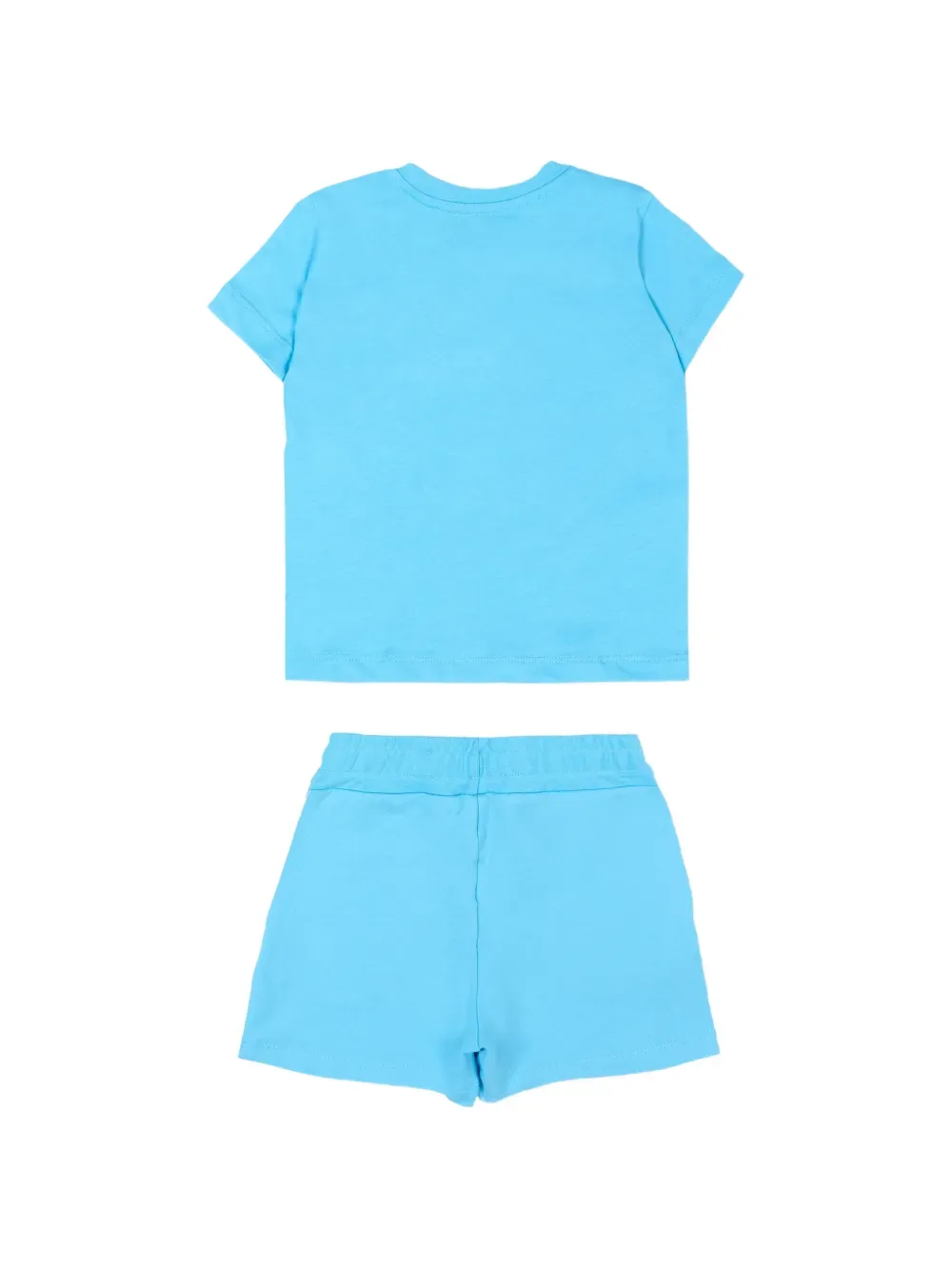Комплект из футболки и шорт с логотипом MSGM Kids, синий — фото 2