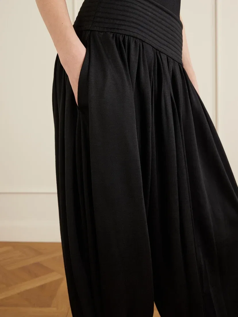 Зауженные брюки из шерстяной смеси Alaïa, черный — фото 4