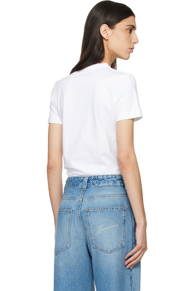 Футболка с коротким рукавом из грубой ткани Jacquemus, белый — фото 3
