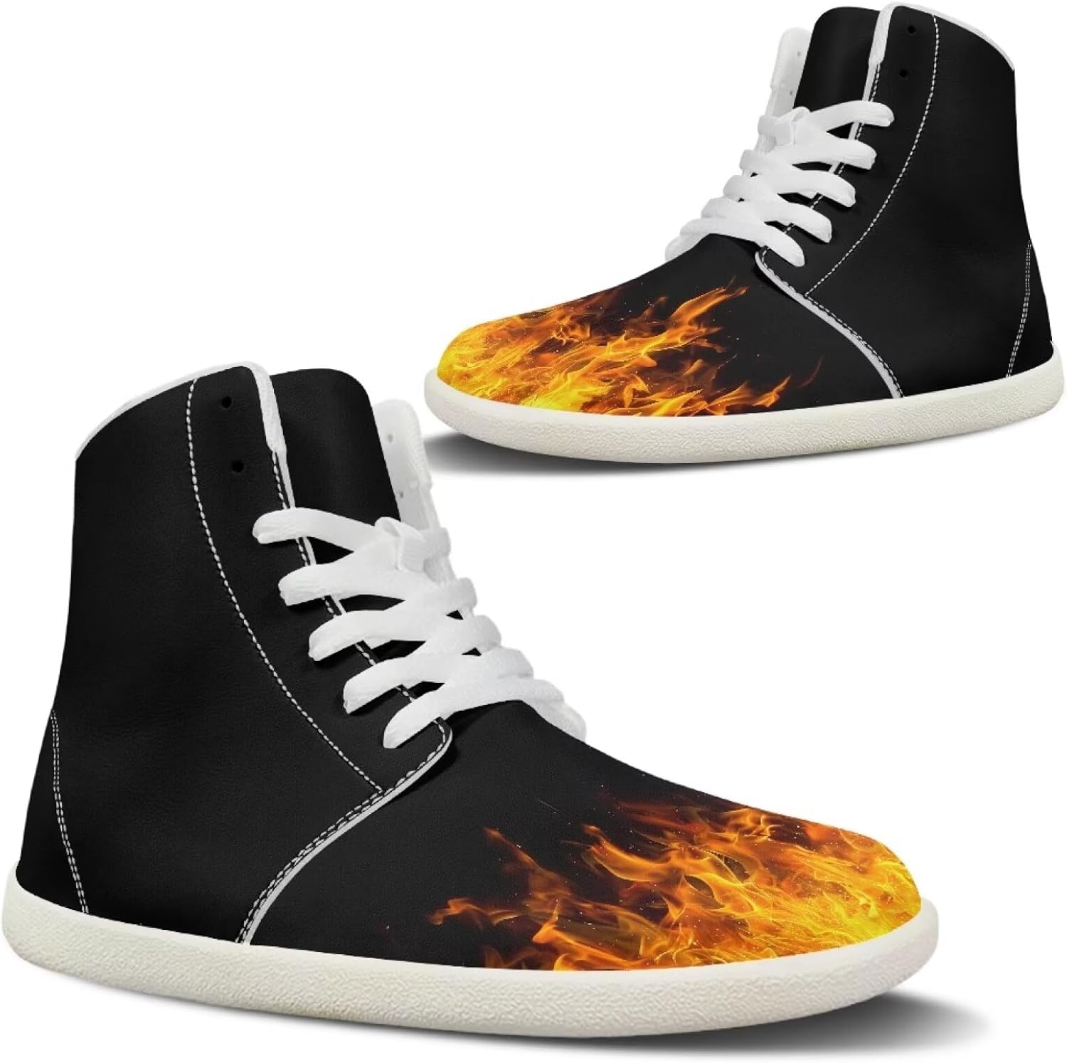 

Мужские широкие кроссовки для ходьбы, высокие кеды, легкие повседневные прогулочные туфли, нескользящая подошва, спортивная обувь, размеры US 5-14 Qoiuvncy, Blazing Flames