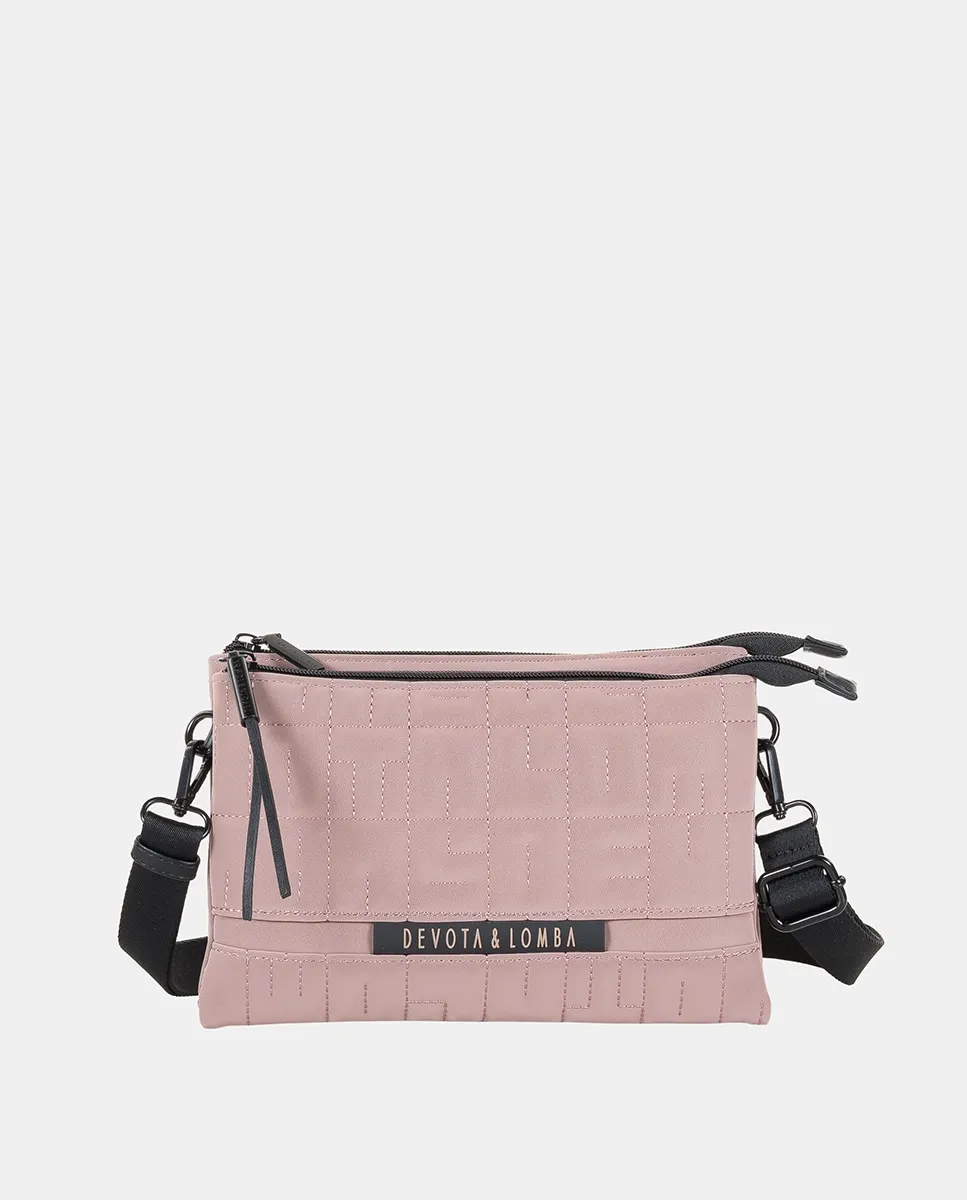 

Средняя сумка через плечо с регулируемым плечевым ремнем Devota & Lomba, розовый