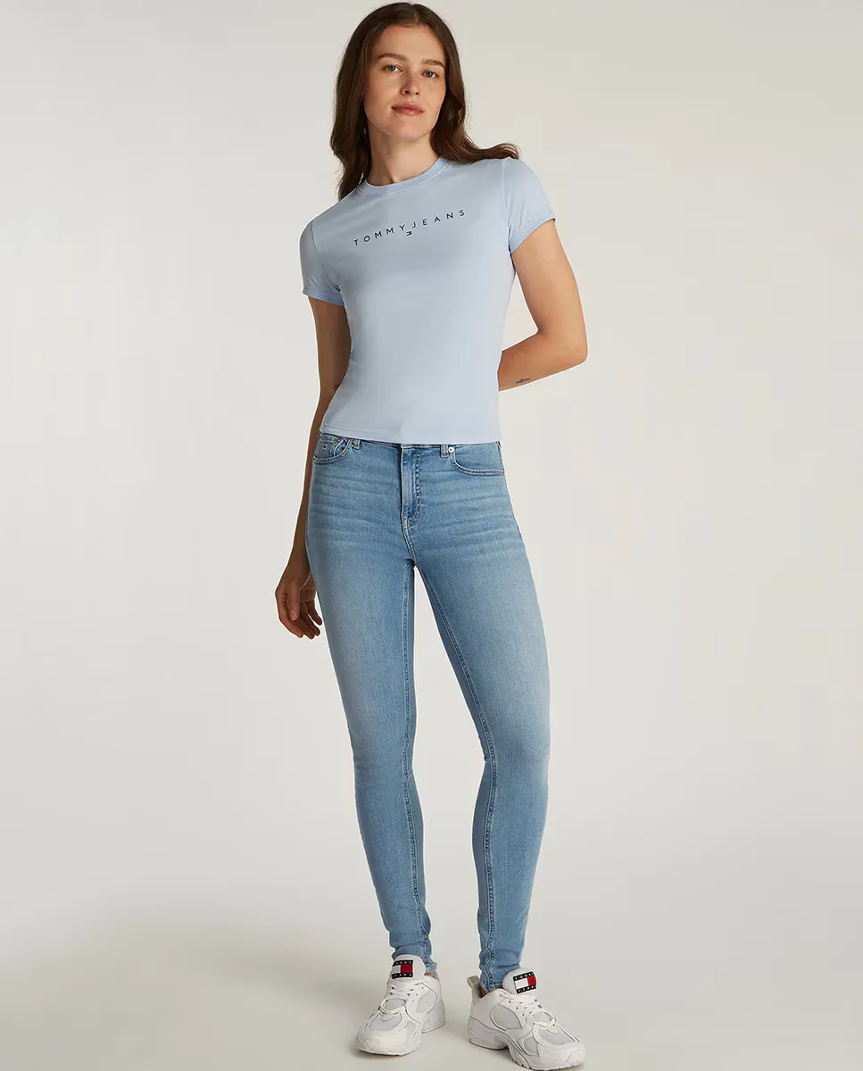 

Женские джинсы Vaquero, скинни-фит, средняя посадка Tommy Jeans, светло-голубой