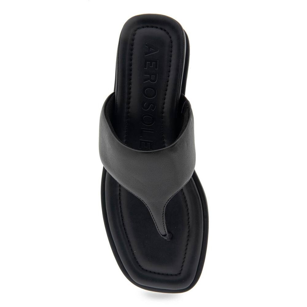 Женские босоножки на танкетке Aerosoles Barry, цвет Black Leather — фото 4