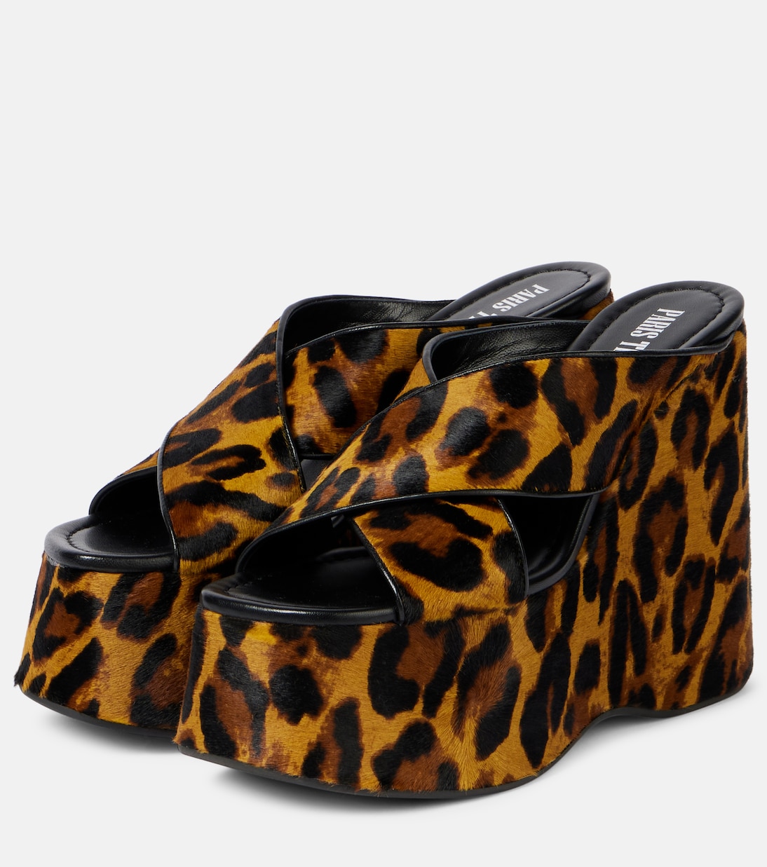 Босоножки на платформе с леопардовым принтом Mara 135 Paris Texas, Mustard Leopard — фото 4