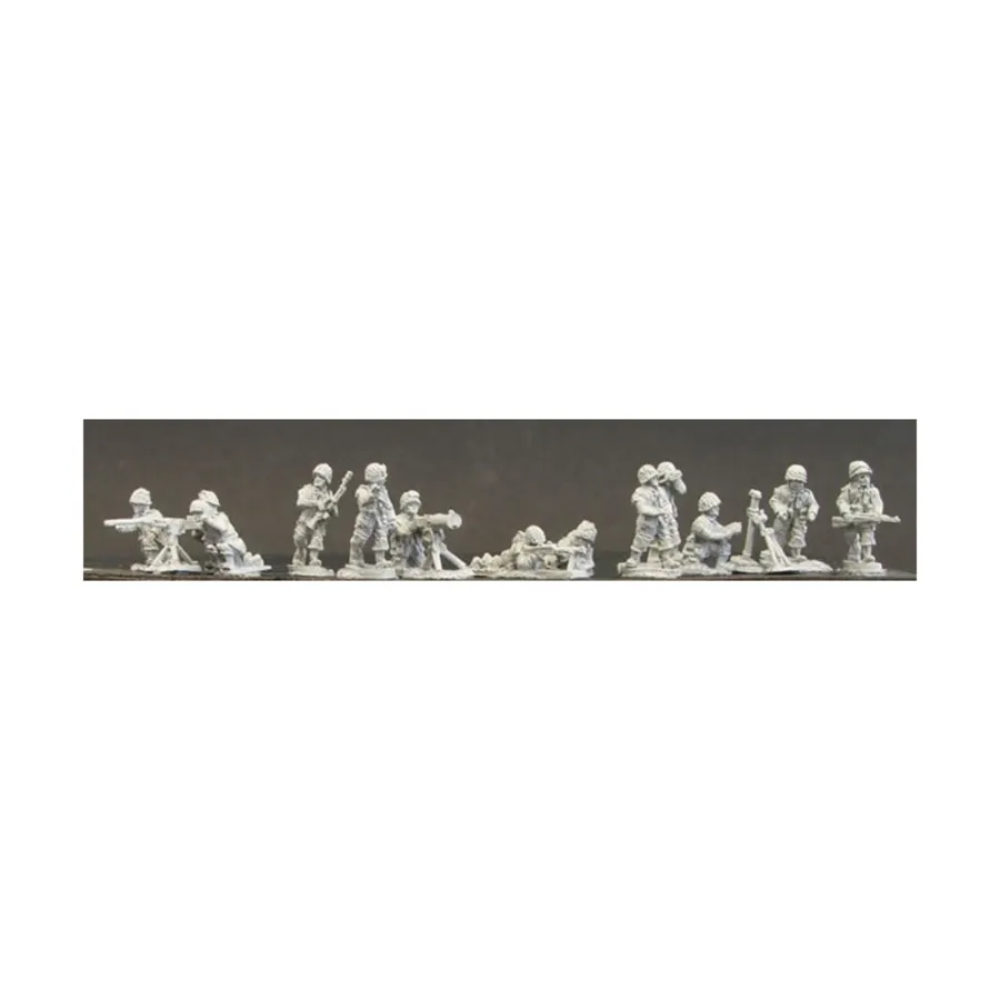 

Десантники со вспомогательным вооружением и командованием, WWII Command Decision Miniatures - United States - Infantry (15mm) (Old Glory)