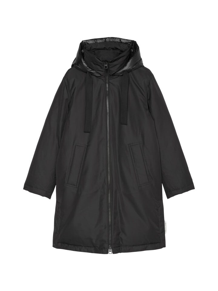 

Пуховик Marc O'Polo Daunenparka mit Kapuze regular, черный