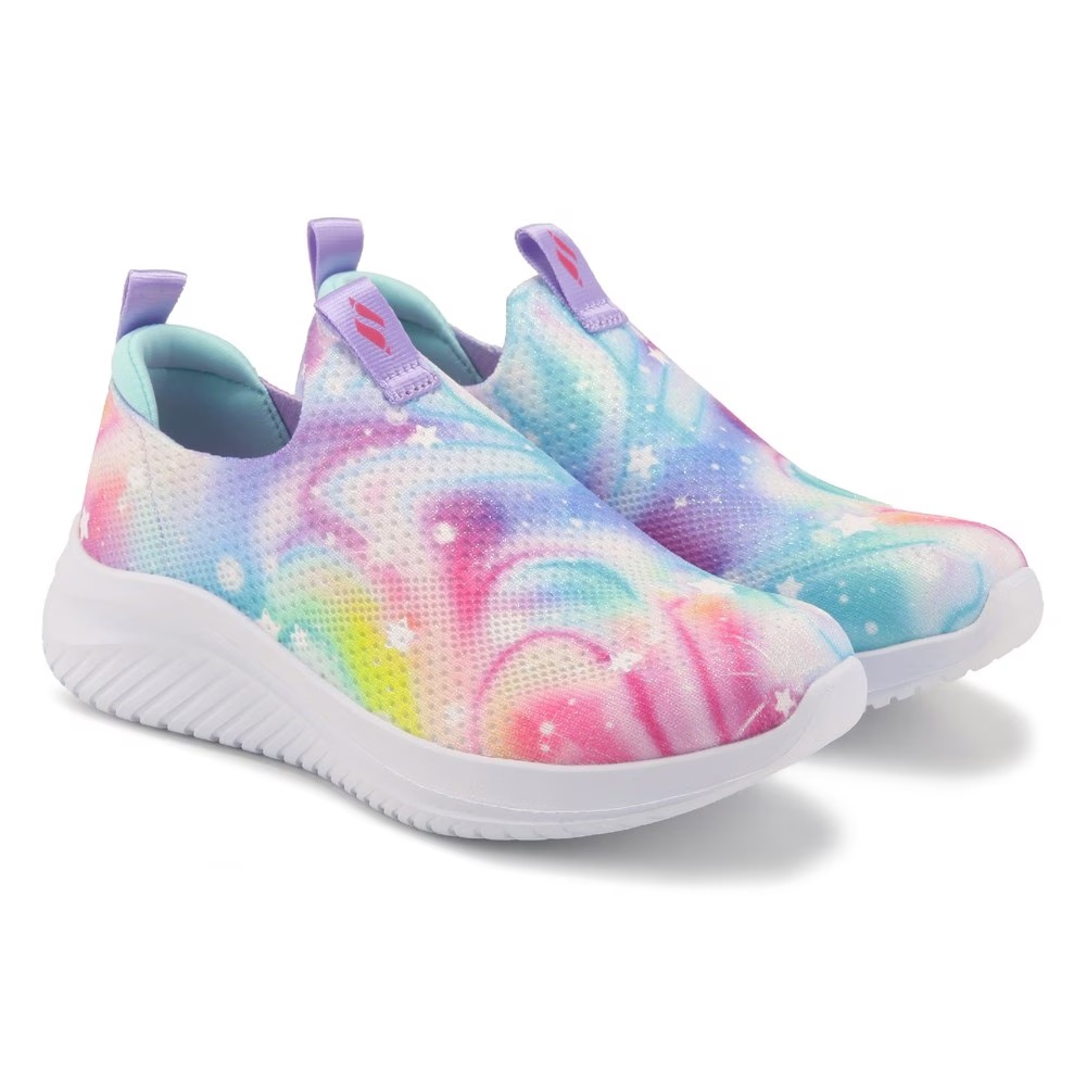 

Детские ультра гибкие туфли-слипоны Skechers для маленьких и больших детей, star multi