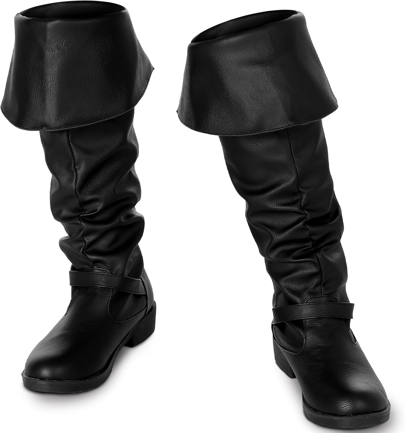 

Мужские средневековые пиратские ботинки Ramede для Хэллоуина, ренессансные ботинки, готический костюм для косплея, черный