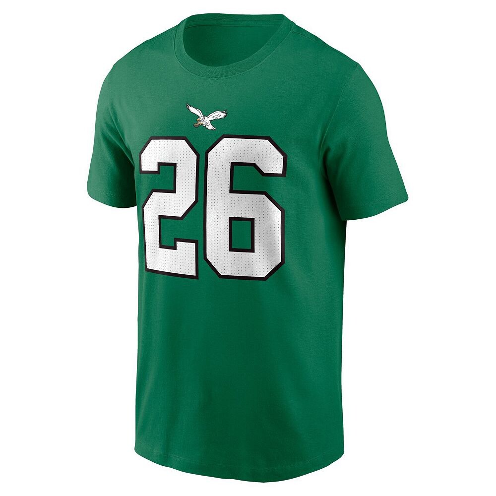 Мужская футболка Nike Saquon Barkley Kelly Green Philadelphia Eagles с именем и номером игрока, цвет Eag Green — фото 3