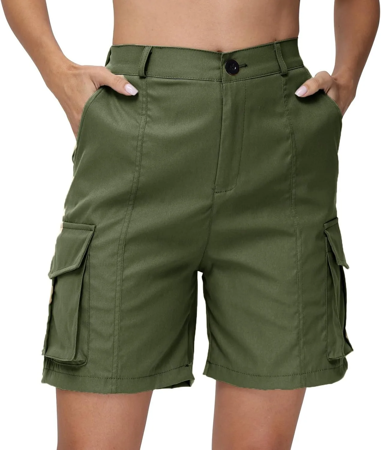 

Kenvina бермуды карго женские с высокой талией и карманами