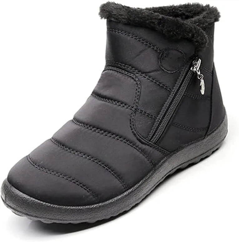 Зимние сапоги Boojoy Boojoy Winterstiefel Водонепроницаемые Слипоны для улицы, снегоступы (Серый, 9) Sopaeduon, черный — фото 3