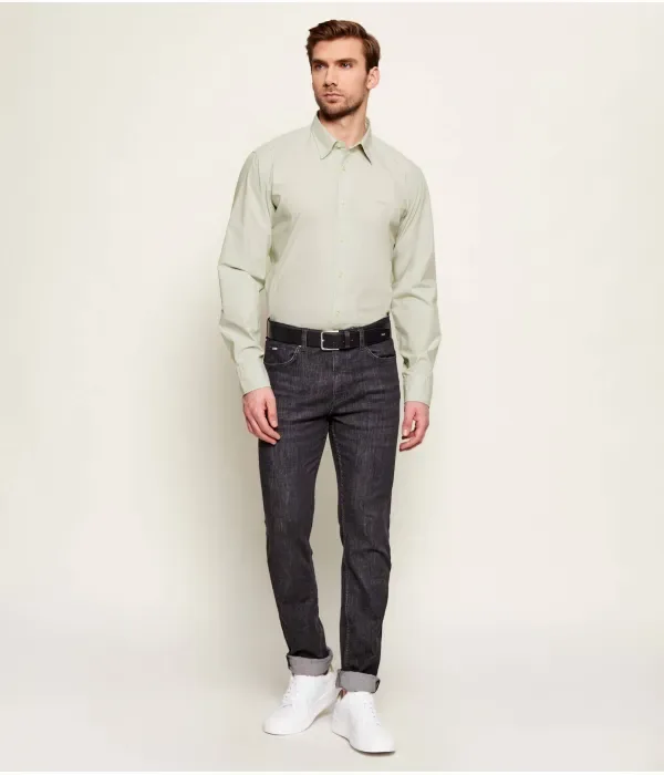 Элегантная рубашка_6_М regular fit Boss Orange, зеленый — фото 2