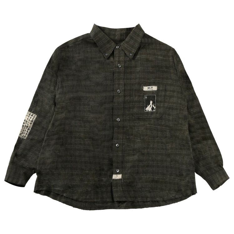 

Рубашка Enfants Riches Déprimés Flannel Shirt 'Green Plaid', зеленый