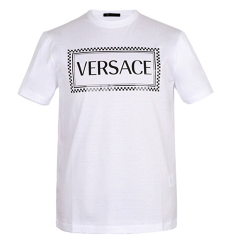 

Футболка с вышитым логотипом 90-х VERSACE, белая