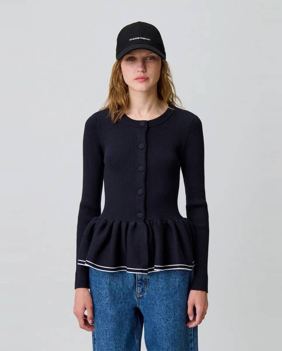 

Женский приталенный кардиган вязаный Claudie Pierlot, черный