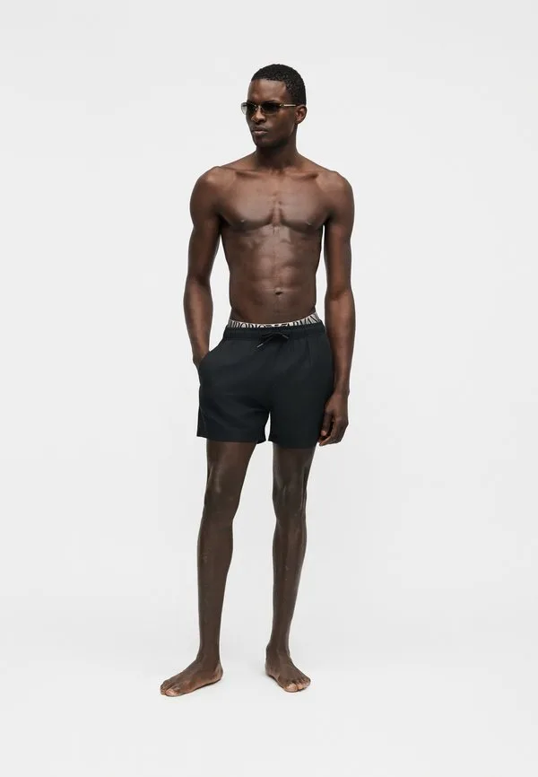 Плавки с логотипом logoband Emporio Armani, Black — фото 2