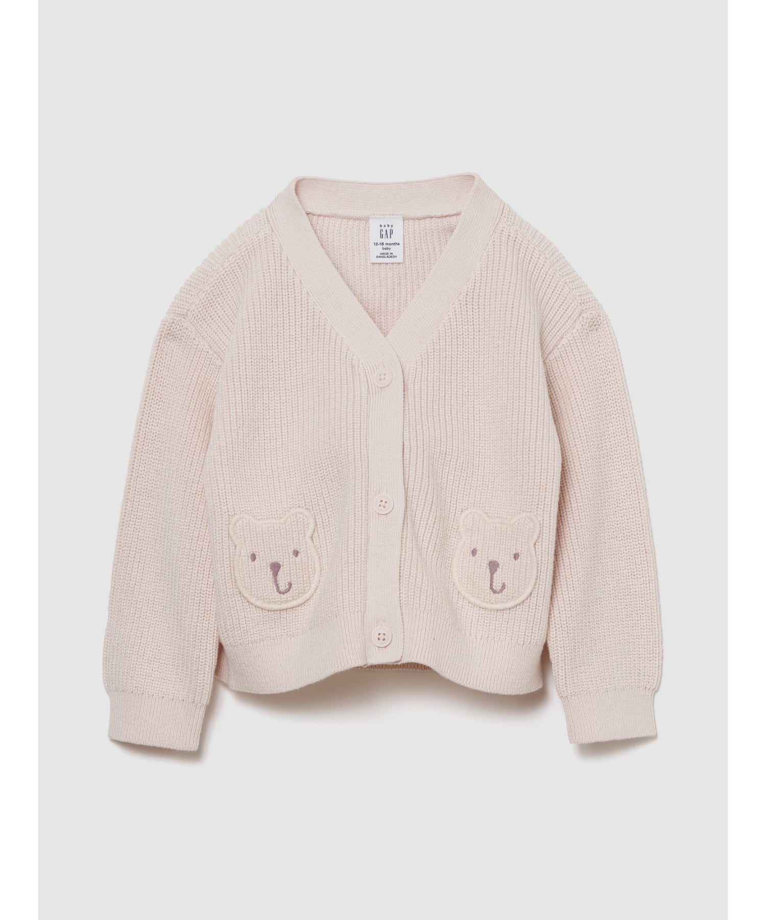 (K) Кардиган Brannan Bear с вышивкой "шейкер" (для малышей) GAP, BARELY_PINK