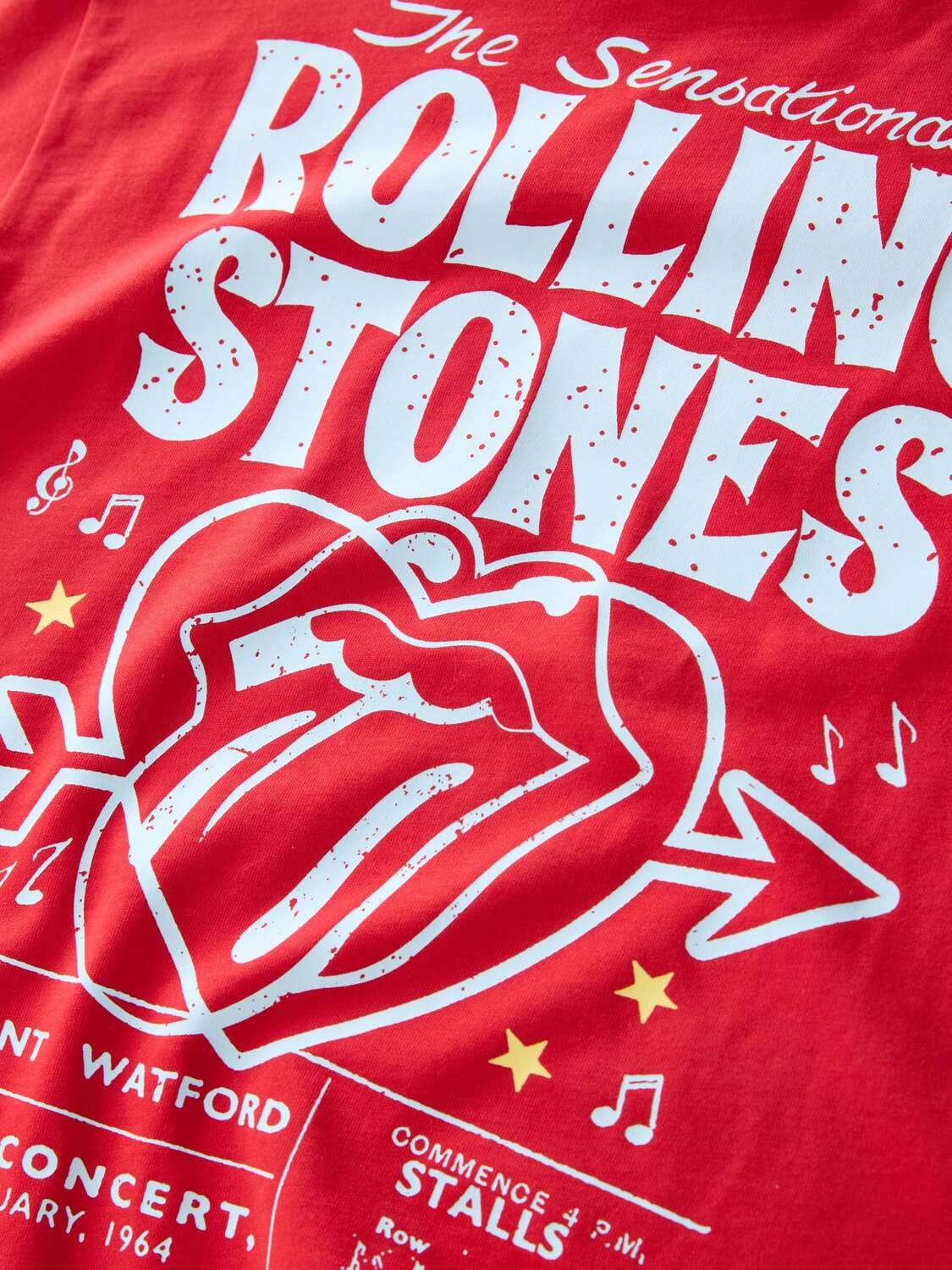 Next Футболка 'The Rolling Stones' в красном цвете — фото 4